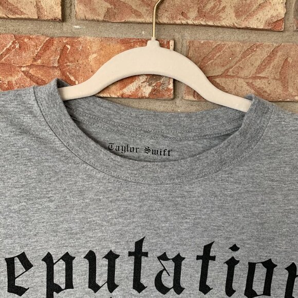 Taylor Swift Reputation Tour Large Gray Women's Crop Top T-Shirt Fan Concert EUC - Picture 4 of 10